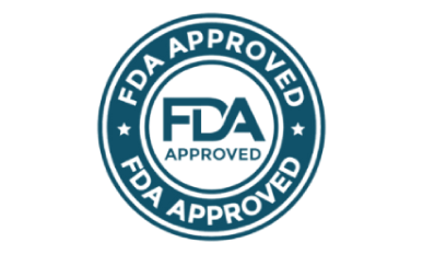 FDA registered facility compliance seal indicating manufacturing under regulated production standards