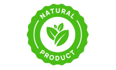 100 percent natural ingredients badge highlighting plant based formulation and clean label positioning